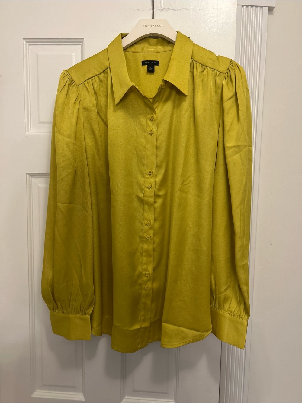 Ann Taylor Chartreuse Blouse